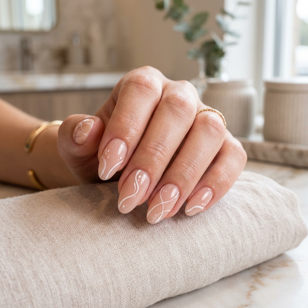Dettaglio manicure gel naturale